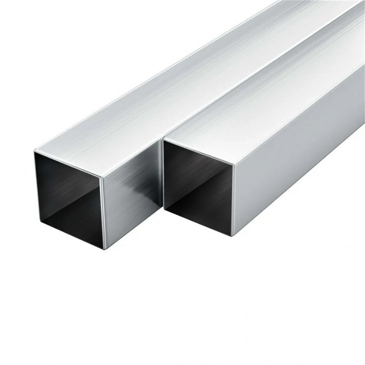 Pack de tubos de aluminio cuadrados 40x40x2mm 1 m Vida XL