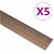 Set de perfiles de suelo de 36 mm fabricado en aluminio de acabado marrón con cinta Vida XL