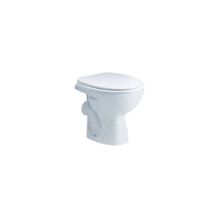 WC per cassetta alta e scarico orizzontale con finitura di colore bianco Elia Gala