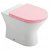 Inodoro compacto para cuarto de baño con acabado en color rosa y blanco BTW Baby Gala