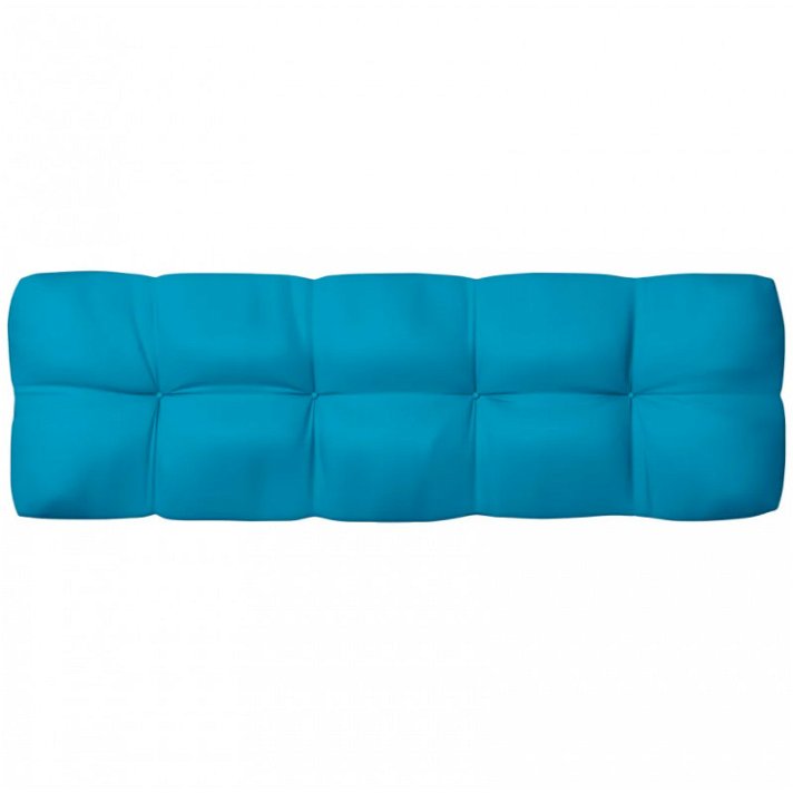 Almofada para sofá de pallets 120x40x12 cm azul Vida XL