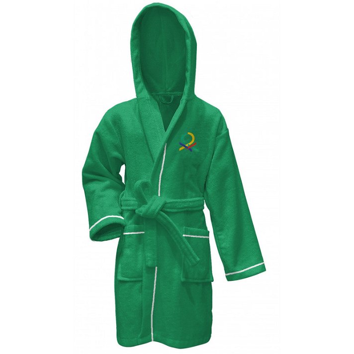 Albornoz para niños de algodón 380gsm verde Casa Benetton Diempi