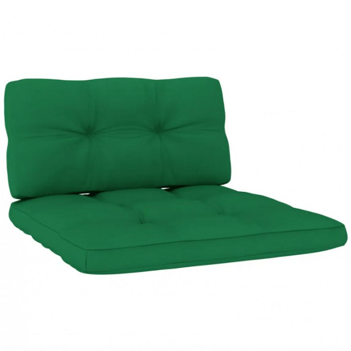 Conjunto de almofadas para sofá de pallets verde 2 peças 80 cm Vida XL
