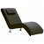Chaise longue con cuscino fabbricato con struttura di legno e pelle sintetica marrone Vida XL