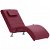 Chaise longue con massaggiatore e cuscino fabbricato in legno e pelle sintetica colore rosso vino Vida XL