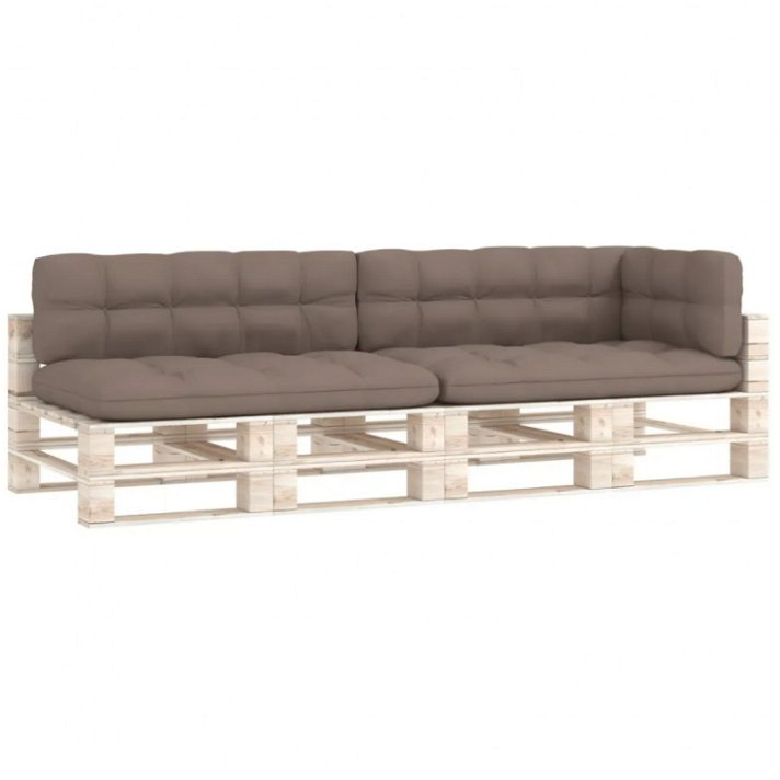 Cuscini per divano pallet 5 pezzi grigio talpa 120 cm Vida XL