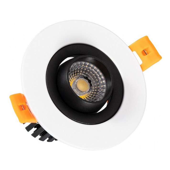 Foco LED fabricado em alumínio com design circular e direcionável 360º 7W branco Moonled