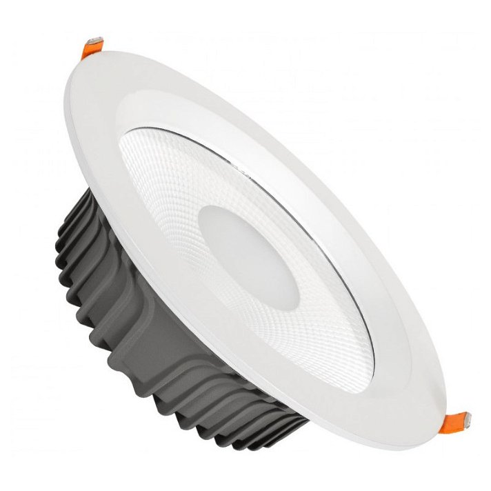 Foco LED para interiores fabricado en aluminio con diseño circular 30W blanco Moonled