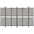 Panel de valla de 360x200 cm de ratán sintético y acero en acabado color gris antracita VidaXL