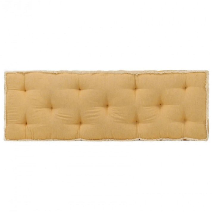 Cojín para sofá de palets amarillo 120x40x7 cm Vida XL