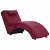 Chaise longue con massaggiatore e cuscino fabbricato in ecopelle colore rosso vino Vida XL
