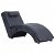 Chaise longue con massaggiatore e cuscino fabbricato in ecopelle colore grigio Vida XL