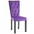 Conjunto de cadeiras com estofado capitoné violeta Vida XL