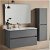 Mueble modular de baño con encimera con lavabo integrado 100 cm mosaico grafito Sutra Sanchis