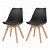 Pack de sillas estilo escandinavo con cojín negro Vida XL