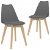 Set di sedie stile scandinavo con cuscino grigio Vida XL