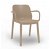 Lot de chaises avec accoudoirs de 56 cm en polypropylène et fibre de verre avec finition de couleur sable One Garbar