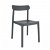Set di sedie in polipropilene da 50 cm con finitura di colore grigio scuro Elba Garbar