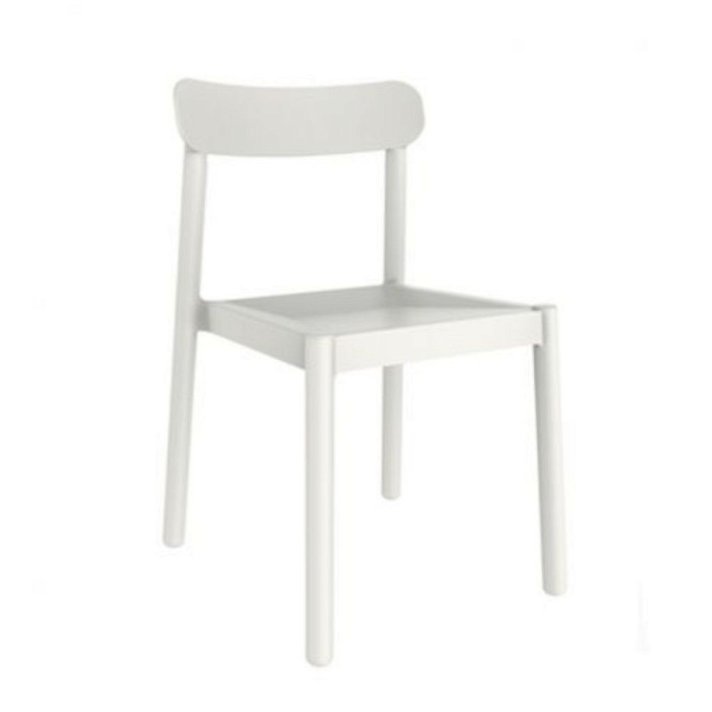 Conjunto de cadeiras de 50 cm de polipropileno com acabamento de cor branco Elba Garbar
