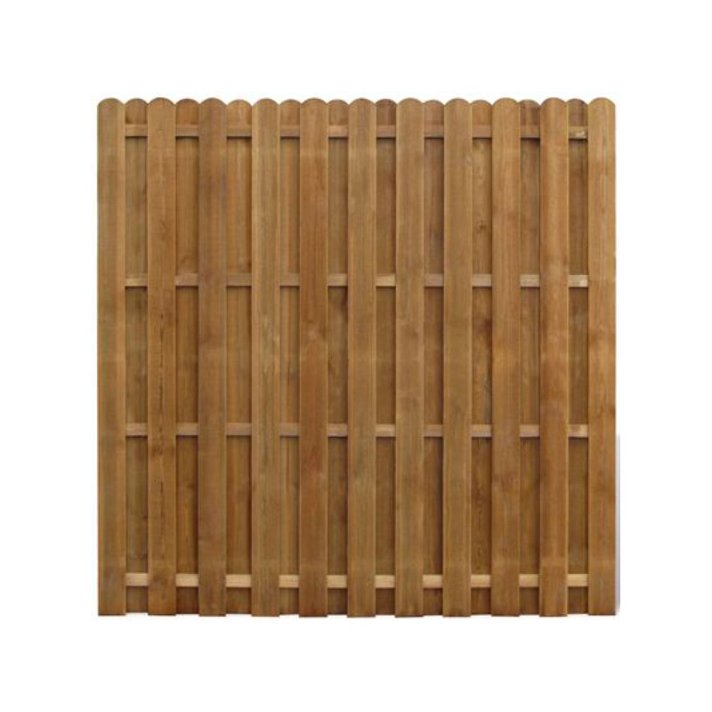 Panel de valla de jardín de 180 cm de madera de pino en acabado color marrón VidaXL