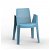 Lot de chaises avec accoudoirs en polypropylène avec finition de couleur bleu rétro Play Garbar