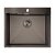 Fregadero de cocina rectangular tamaño de 59x51 cm de acero en color grafito mate Marmara Laveo