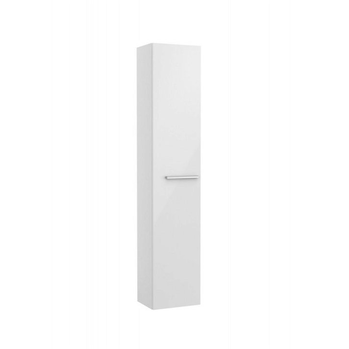 Roca Victoria bathroom cabinet with one door and a gloss white finish 30cm wide