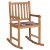 Cadeira de baloiço fabricado em madeira de teca com almofada e acabamento estampado quadriculado vermelho VidaXL