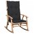 Cadeira de baloiço de bambu com almofada grossa cor cinzento antracite Vida XL