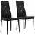 Conjunto de cadeiras de couro com pernas de aço preto Vida XL