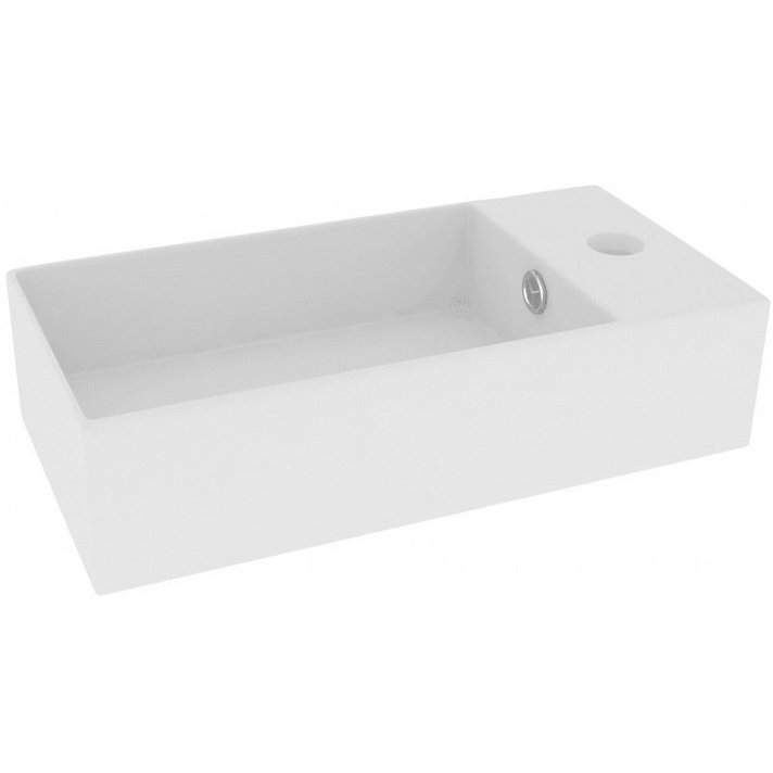 Vasque rectangulaire à poser en céramique de 48 cm blanc mat Vida XL