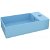 Lavabo rectangular de 48 cm fabricado en cerámica con acabado mate de color azul claro Vida XL