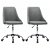 Pack de sillas de tela con altura ajustable gris claro Vida XL