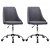 Pack de sillas de tela con altura ajustable gris oscuro Vida XL