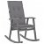 Cadeira de baloiço cinzenta de acácia com almofada grossa cor cinzenta Vida XL