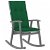 Cadeira de baloiço cinzenta de acácia com almofada grossa cor verde Vida XL