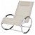 Cadeira de baloiço de alumínio e textilene cor creme Vida XL
