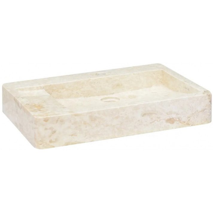 Lavabo de mármol rectangular crema Vida XL