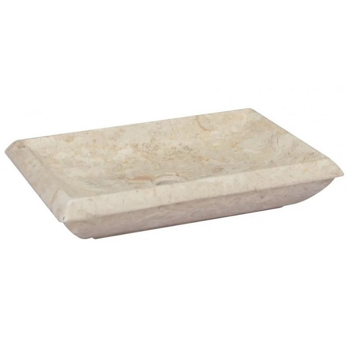 Lavabo de mármol rectangular 50 cm crema Vida XL