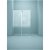 Painel de duche frontal com um painel corrediça e um painel fixo de vidro temperado Bron Aquore