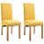 Conjunto de cadeiras ergonómicas e pernas de madeira amarela Vida XL