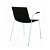 Set di sedie con braccioli realizzate in polipropilene nero e gambe in acciaio Skin Resol