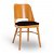 Pack de sillas de madera de haya tapizadas en tejido vinílico con acabado color roble Aneto Garbar