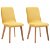 Conjunto de cadeiras modernas e pernas de carvalho amarelo Vida XL