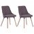 Lot de chaises en tissu avec pieds en bois gris taupe VidaXL