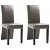 Conjunto de cadeiras de design minimalista cinzento Vida XL