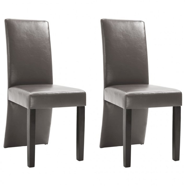 Set di sedie dal design minimalista grigio Vida XL
