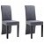 Conjunto de cadeiras minimalistas de pele de camurça sintética cinzenta Vida XL