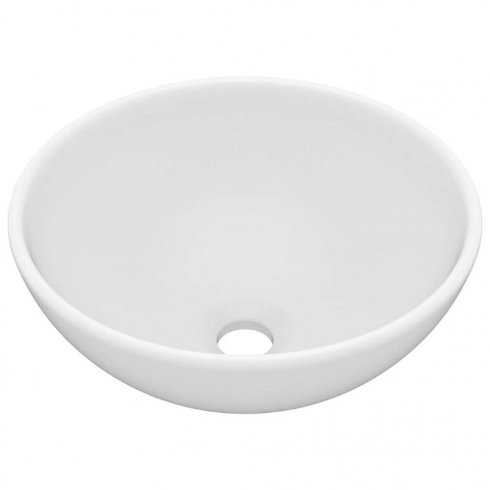 Vasque en céramique ronde blanc mat Vida XL