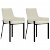 Pack de sillas con estructura de acero y tapizado de tela con acabado color crema Vida XL